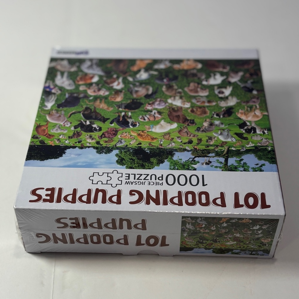 101 Pooping Puppies 1000 Pc Jigsaw Puzzle Gag White Elephant Gift NEW Sealed - Picture 5 of 7